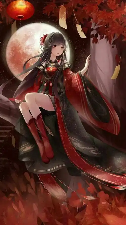 古风动漫美图:一点朱砂,两方罗帕