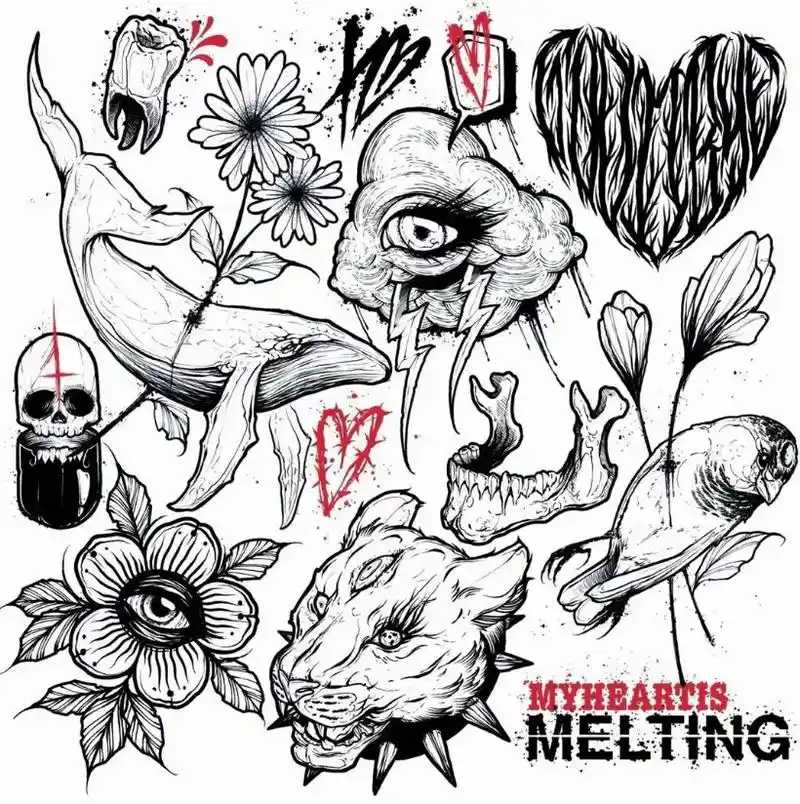 纹身图案手稿 拼接手稿分享#抖音同城创作补贴 - 抖音