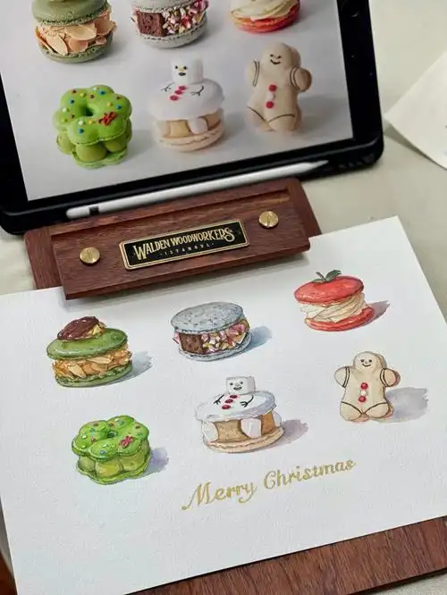 美食  #写生  #画画  #约稿  #圣诞  #甜品  #马卡龙  #宁波