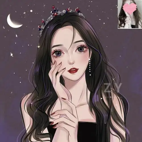 头像手绘定制真人照片动漫卡通设计制作情侣漫画人物手机防尘塞