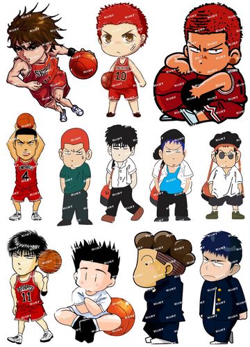 小号f0054-12灌篮高手男儿当入樽q版动漫电脑手机旅行拉杆箱贴纸