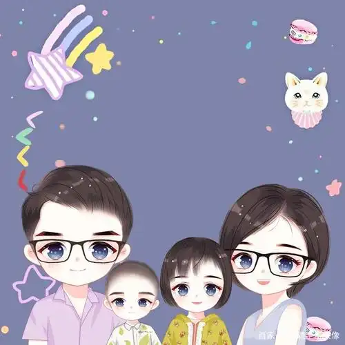 手绘头像,记录你的成长,传播家庭的幸福