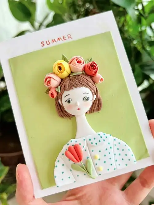 粘土人物教程夏日清新少女