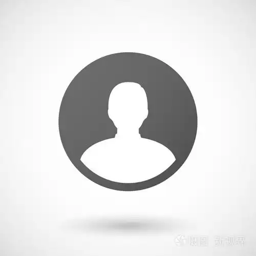 白色背景上的男性头像图标