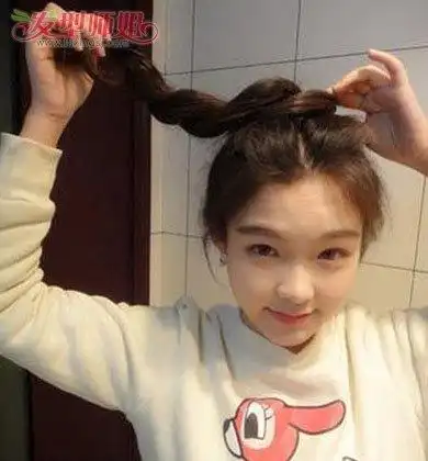 无刘海如何扎头发 初中生无刘海如何扎头发好看图解(5)_发型师姐