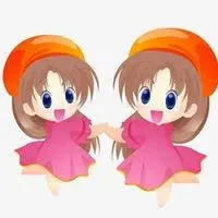 双胞胎姐妹卡通图片唯美头像【点击鼠标右键下载】