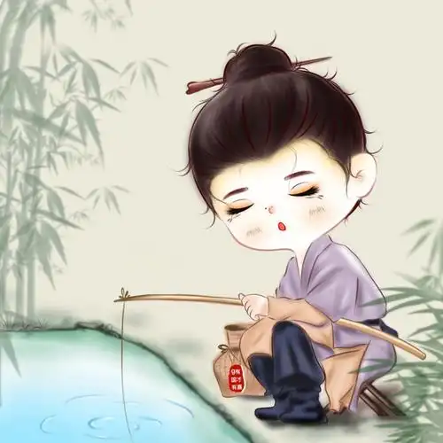 钓的不是鱼,只是想找一个有水的地方睡觉#任嘉伦  #q版人物  #向全