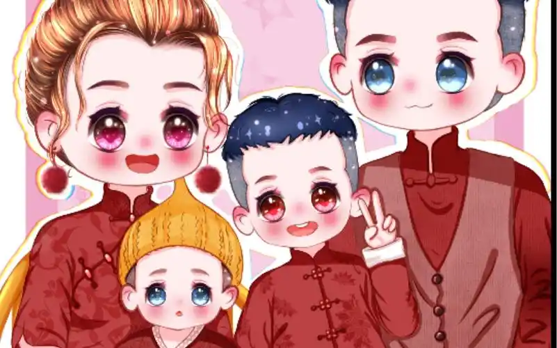 一家四口的照转q版～温馨浪漫～_哔哩哔哩_bilibili