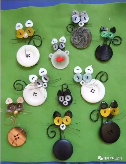 小小的扣子也可以手工制作成艺术品各位幼儿老师和家长的福利赶紧收藏