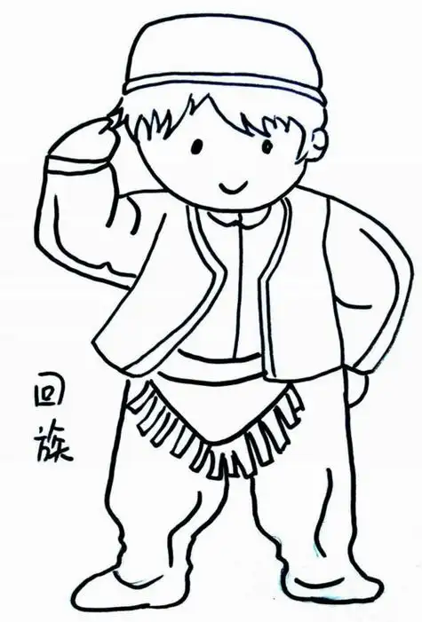 五十六个民族人物简笔画 五十六个民族人物简笔画彩色