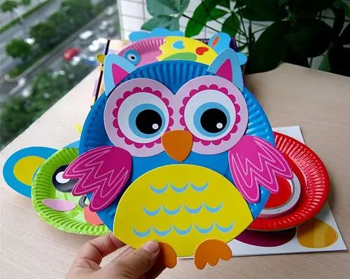 益智早教儿童手工diy幼儿园创意贴画动手玩具美术纸盘贴纸3-5-7岁