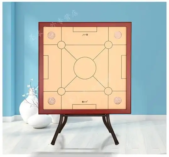 实木折叠康乐棋桌实木边框回弹效果好全套一副克朗棋子带四根杆子桌面