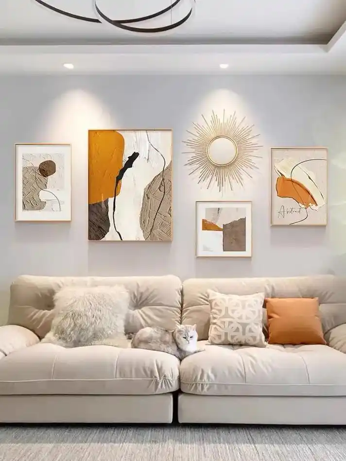 大气客厅沙发背景墙装饰画轻奢高级感简约画.#上热门97 标题 - 抖音