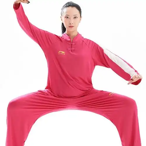 李宁太极服女夏天新款武术表演服八段锦太极拳练功服女太极服男款