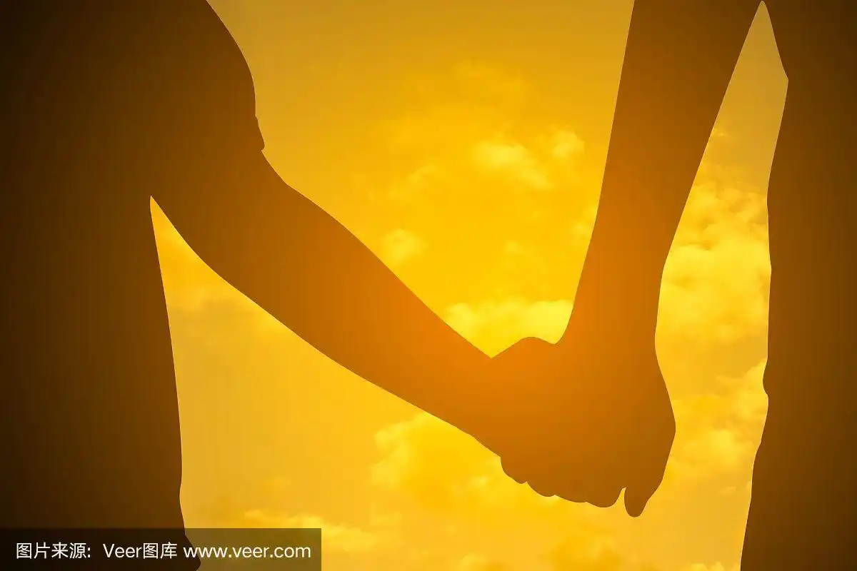 姐妹,手牵手,兄弟,天空,美