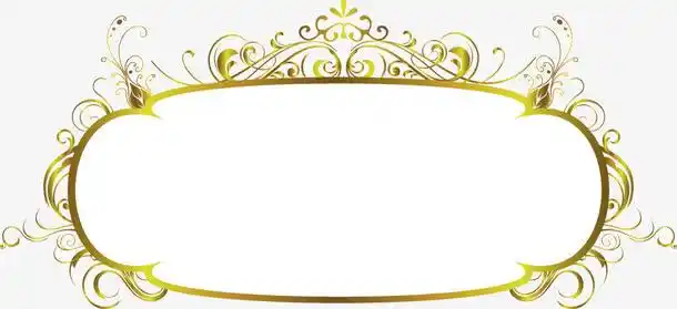 精美金色欧式花纹边框