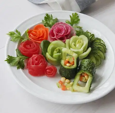 6种家常蔬菜摆盘花样图切法整合