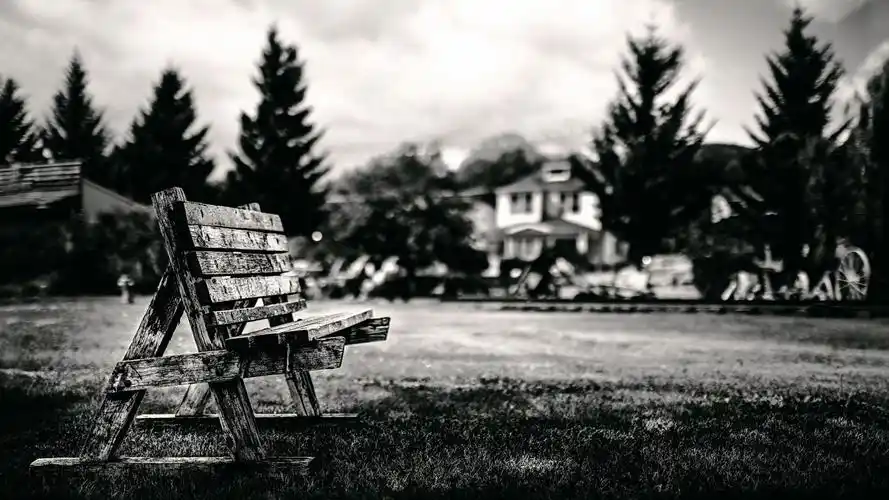 孤独的风景黑白风格桌面壁纸