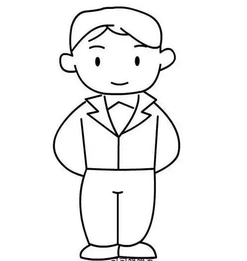 站立的小男孩怎么画可爱小男孩简笔画图片