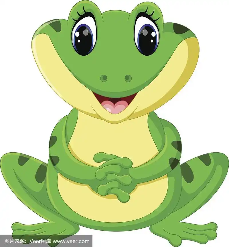 动画片,可爱的,青蛙,跳背游戏,幸福
