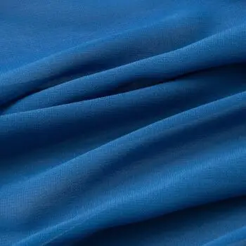 纯色雪纺布料乔其纱面料透明里布古装汉服裙子衣服夏季内衬布料宝蓝色