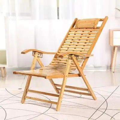 折叠竹躺椅阳台家用休闲午睡成人简易靠背摇椅老人便携夏季凉椅子