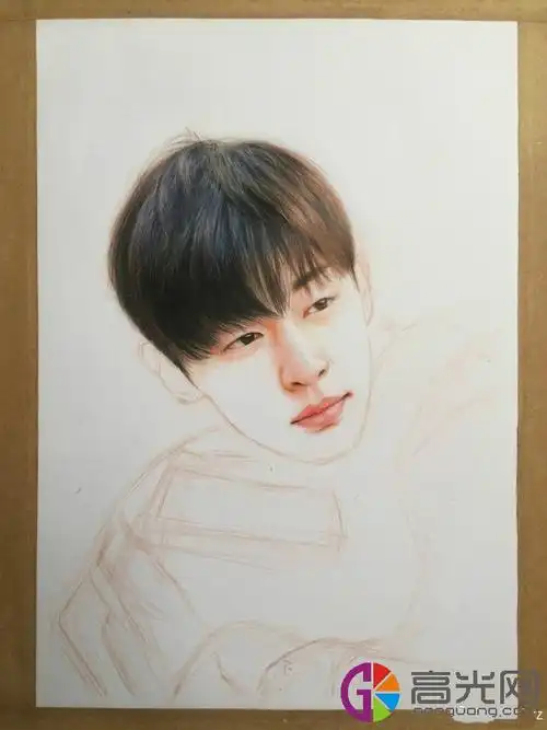 邓伦素描画像步骤图一步一步学画邓伦手绘图片