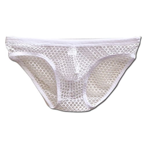 三角透气男士内裤宽松超薄网眼夏季透明青年男三角内裤