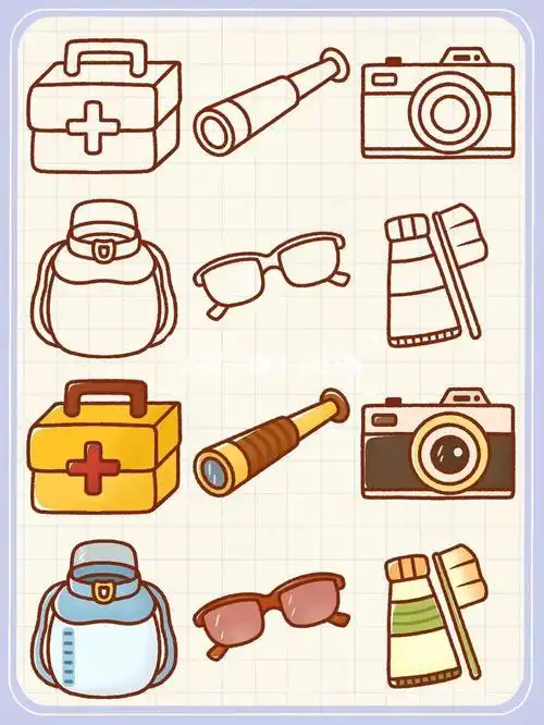 郊游必备物品简笔画