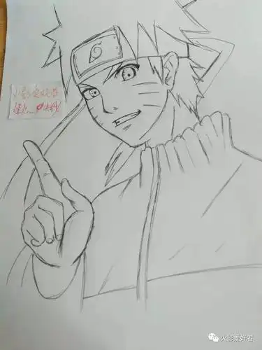 博人简笔画 火影忍者博人简笔画