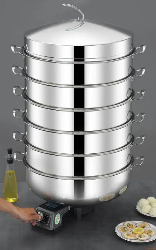 不锈钢蒸锅蒸笼蒸屉商用蒸包子蒸馒头蒸锅笼屉多层大号大容量超大格恩
