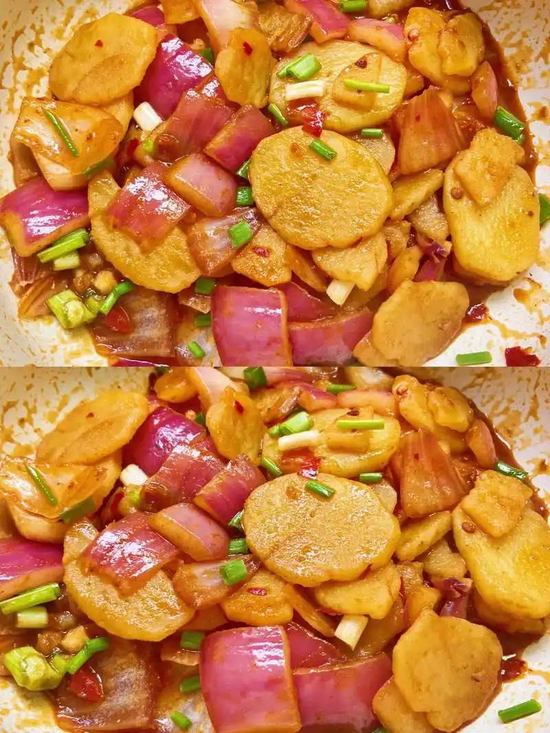 洋葱土豆片!这个你们都去做!9199巨巨巨好吃!  做法超 - 抖音