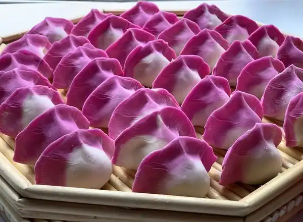 婷婷___美食做的彩色水饺