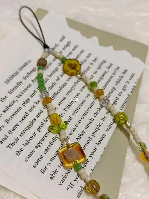 串珠手机链78好看的珠子真是用一颗少一颗