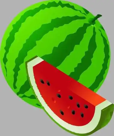 西瓜简笔画图片带颜色 西瓜简笔画图片带颜色彩色