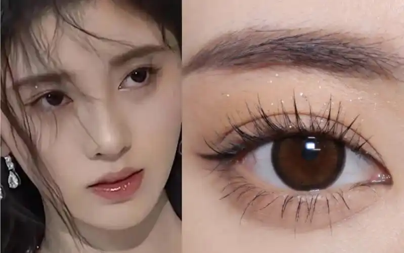 鞠婧祎仿妆氛围易碎感白开水眼妆