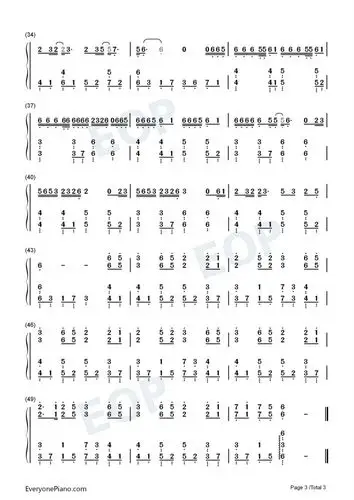 2020超火歌曲海底钢琴数字简谱