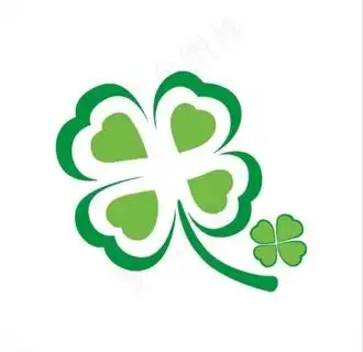 水墨四叶草插画图片3000x3000psd模版下载