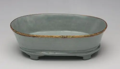 宋 汝瓷天青釉水仙盆 张公巷窑  养宝堂珍藏