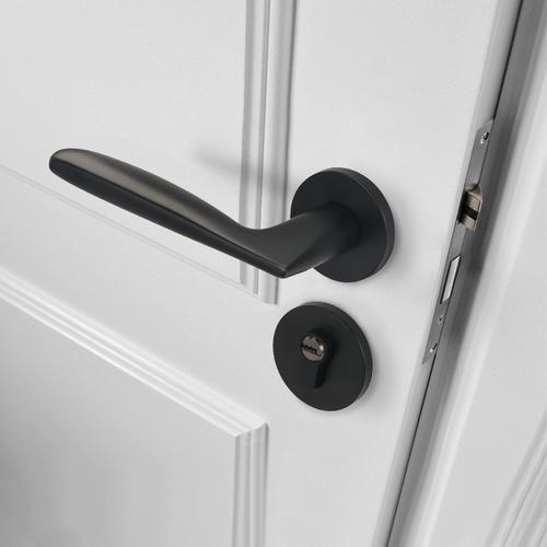 青古铜门锁室内卧室房间美式磁吸静音门锁现代简约家用木门分体锁