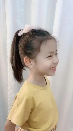 马尾,这样扎一天都不会塌下来哦,蓬松元气少女,大人孩子适用#儿童编发