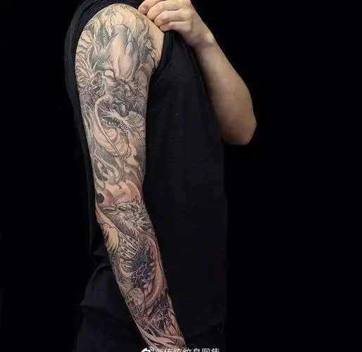 凤凰纹身手稿花臂,凤凰纹身手稿手臂-图片大观-奇异网