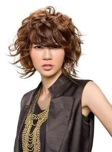 女士全头烫发型图片 冷烫全头卷发发型图片 - 卷发发型图片 - 发型社