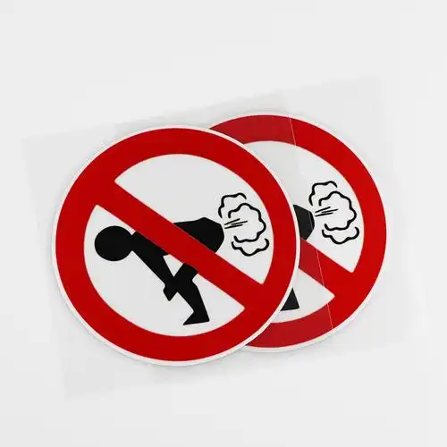 yjzt汽车贴纸创意文字禁止放屁搞笑警示车贴汽车装饰贴