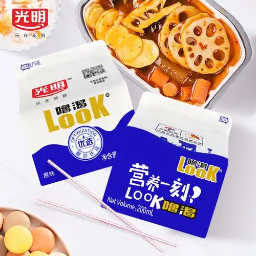光明酸奶look噜渴优选200ml原味益生儿童早餐低温奶