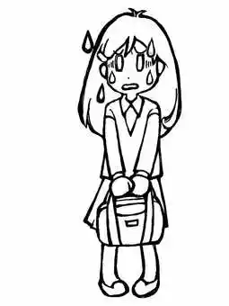 害怕女孩黑白版