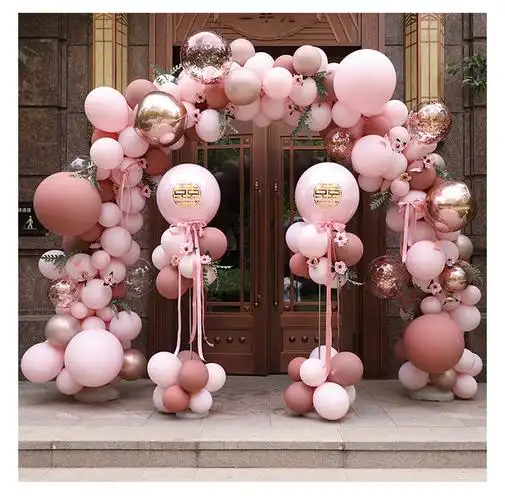 结婚气球门口装饰婚庆立柱路引创意浪漫中式婚礼场景布置用品大全