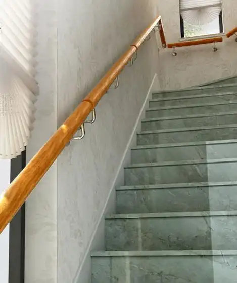 扶手实木别墅阁楼栏杆幼儿园欧式老人家用靠墙简约现代 30cm两个固定