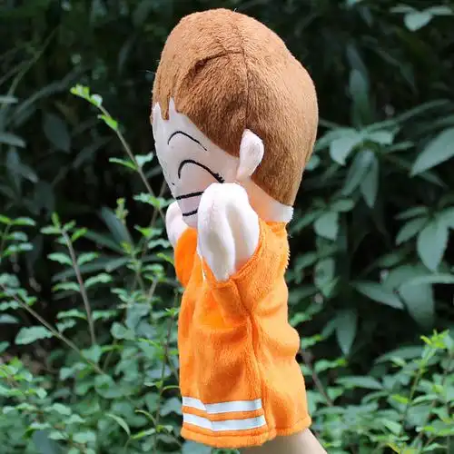 开学热卖家有儿女手偶玩具大号布偶 毛绒一家人手指偶讲故事游戏