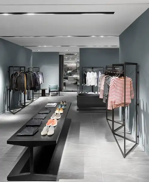 现代时尚简约风格韩国服装店装修效果图